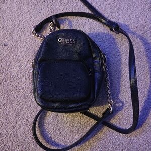 GUESS Black Mini Crossbody Backpack